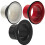 2X Bass Drum Enhancer ABS Rubber Bass Drum Kick Enhancer with Black Port Hole Protector,Mic Hole Drum Head,Red 2