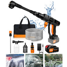 (with 2pcs 3.0Ah Batteries) High Pressure Washer for Car Washing, Yard, Garden Power Washer Max 45 Bar