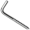 Heavy Duty L Hook Screws Square Cup Right Angle Wall Hangers 2