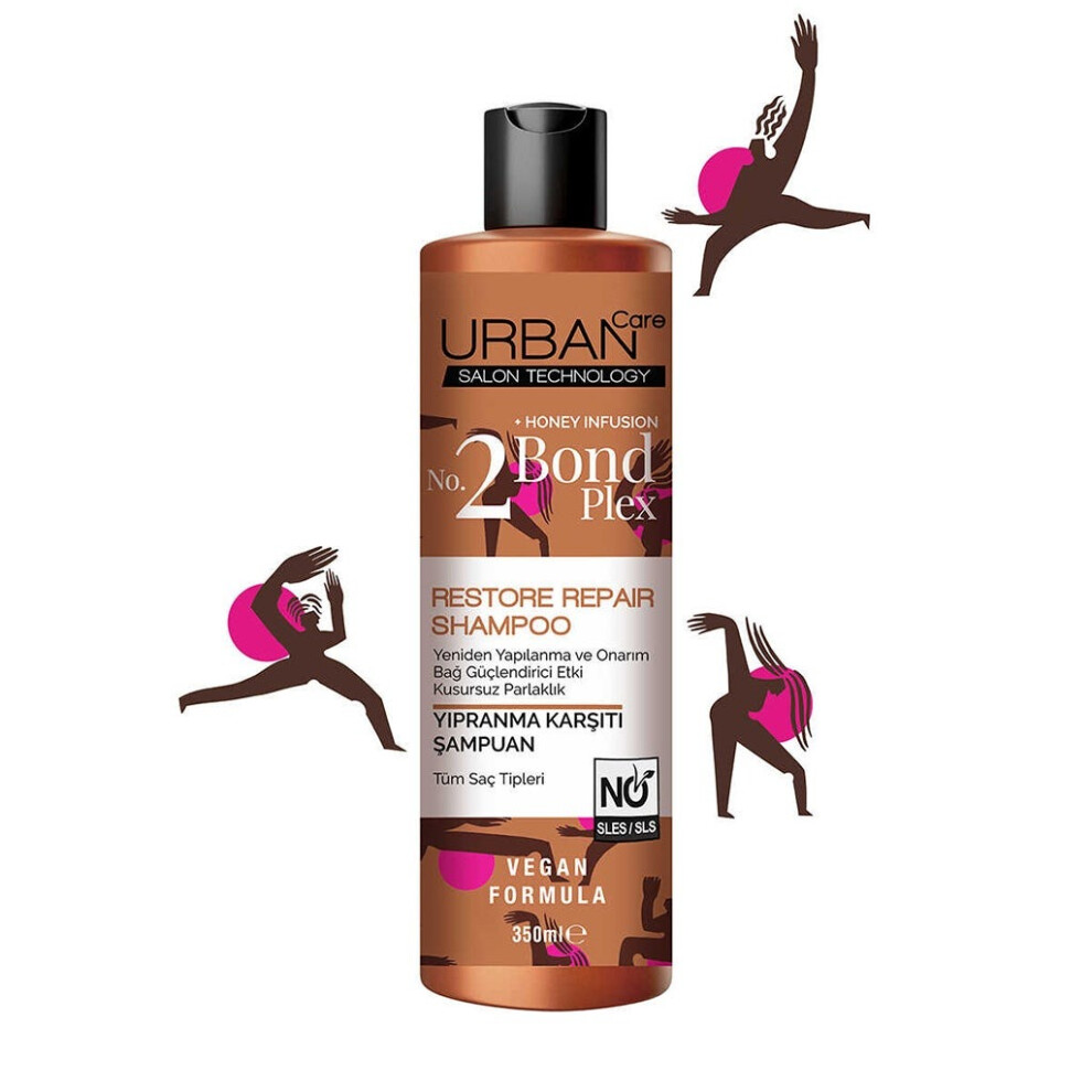 Urban Care Honey Infusion No. 2 Bond Plex Restore & Repair Hair Shampoo | Strengthens & Revives Damaged Hair - 350ml