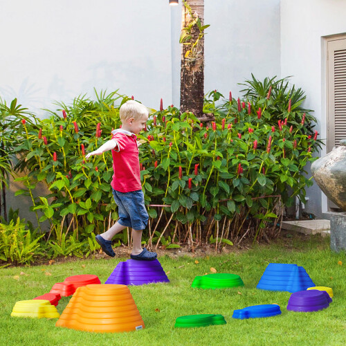 Outsunny Outsunny Kids Balance Stepping Stones - Multicoloured