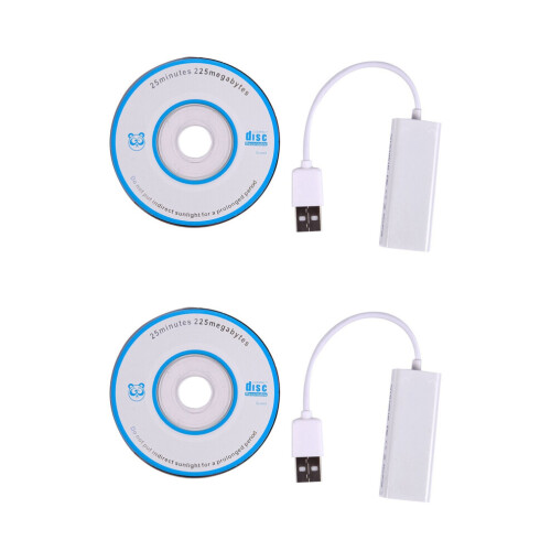 2X USB 2.0 to RJ45 LAN Ethernet Network Adapter for Laptop PC