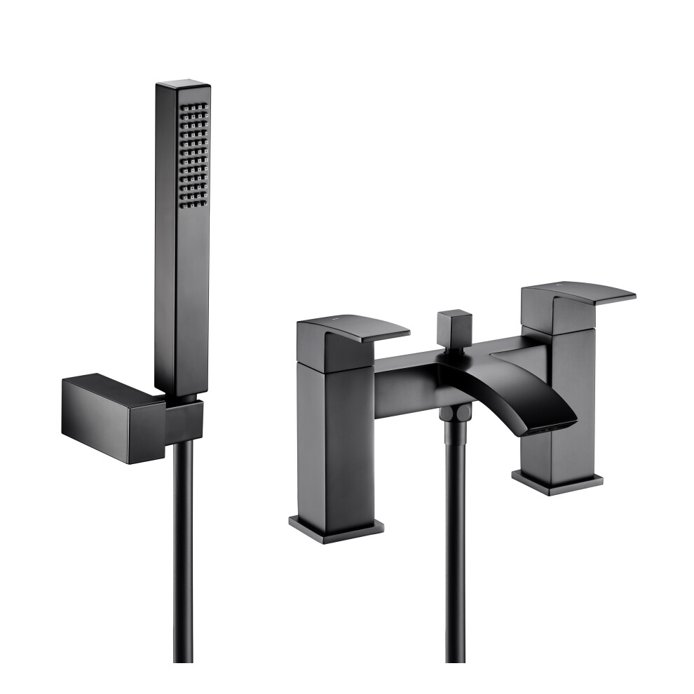 Balterley Contemporary Bath Shower Mixer Tap With Shower Kit - Matt Black