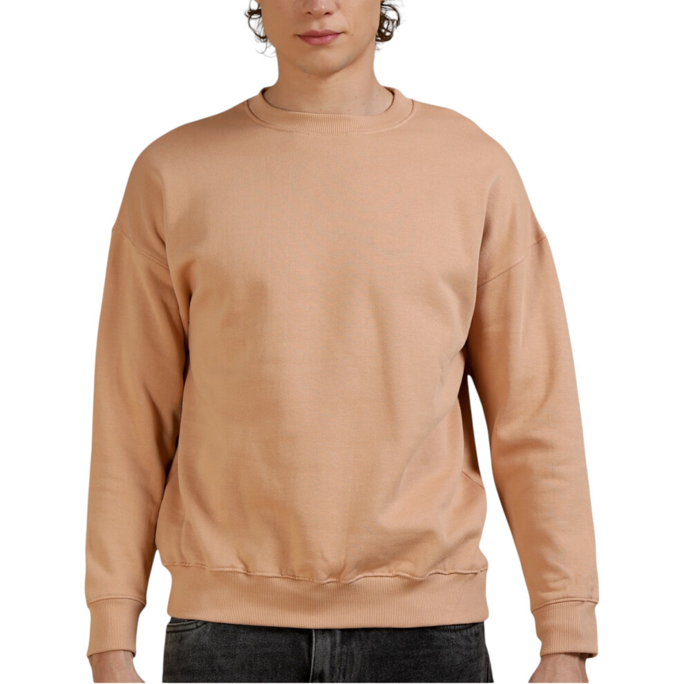 Diesel (Peach, Xl) F Lym 0Nqaz Mens Crew Neck Sweatshirt Pullover Cotton Jumper Casual Top Not,Specified