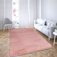 (Baby Pink, 160 X 230 cm) Large Living Room Rugs Plain Shaggy Rugs Runners