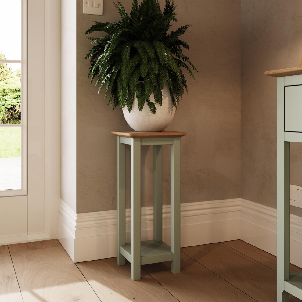 FWStyle Side Table Solid Oak Sage Green