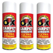 3 x 500ml SAAO Heavy Duty Spray Adhesive Glue for Carpet Tile Craft Fabric