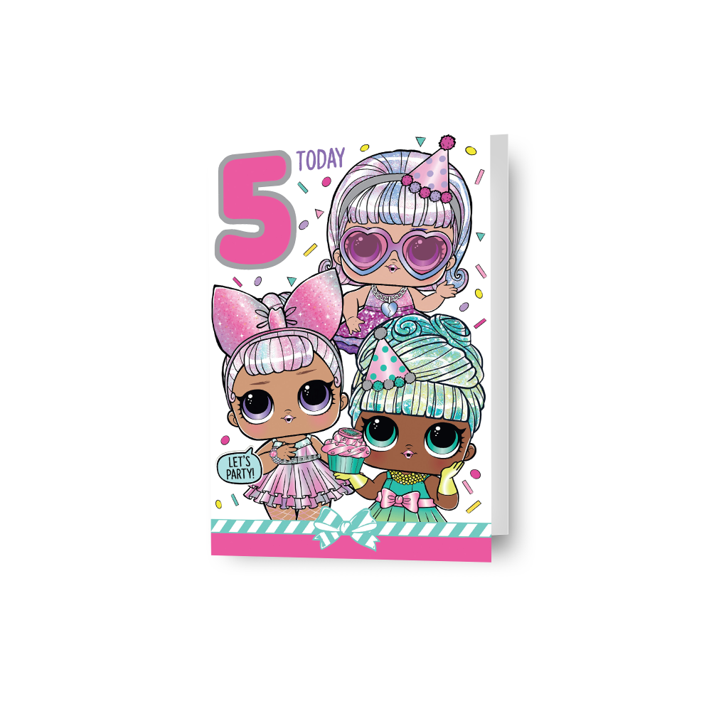 L.o.l. Surprise! Lol Surprise Age 5 Birthday Card