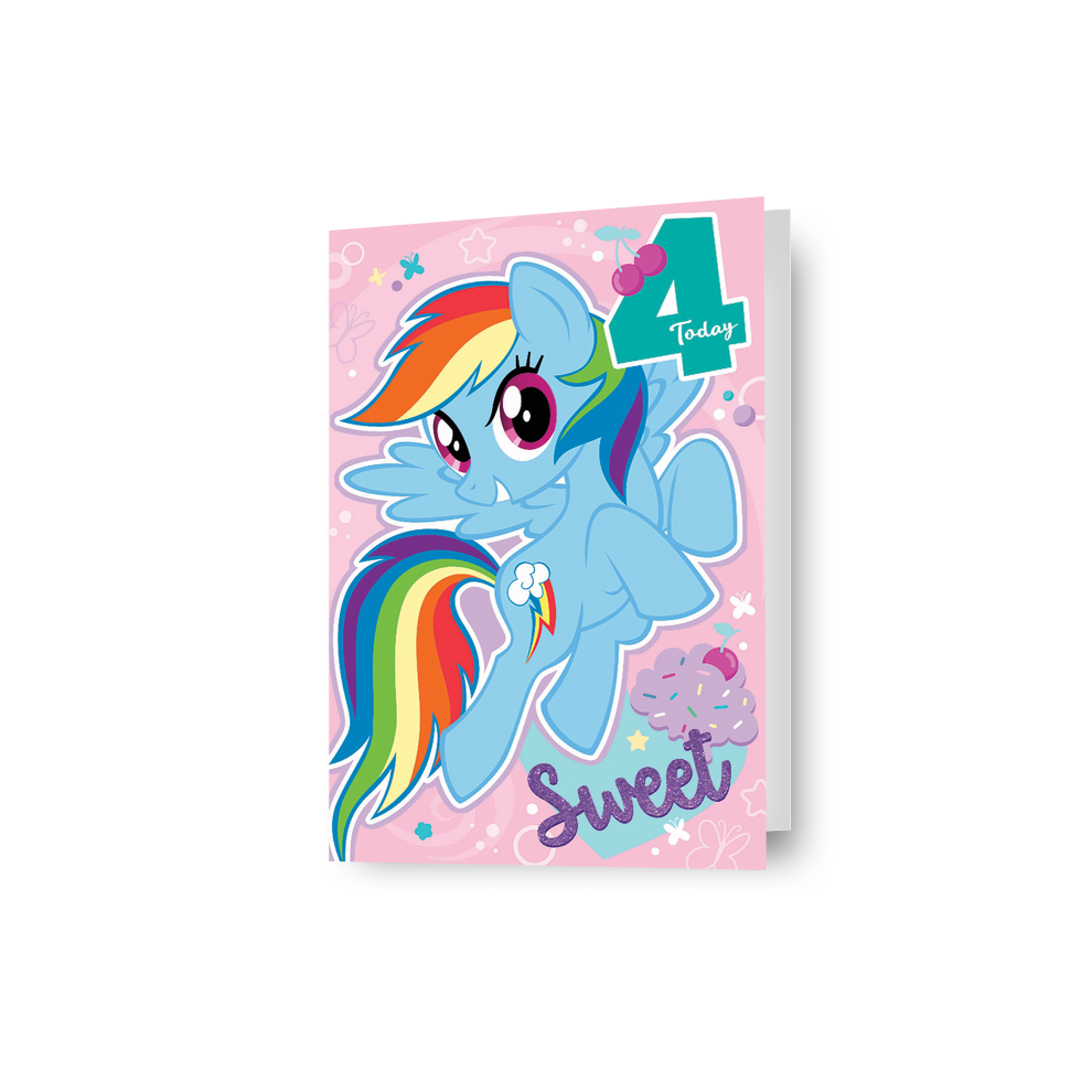 My Little Pony Age 4 Birthday Card