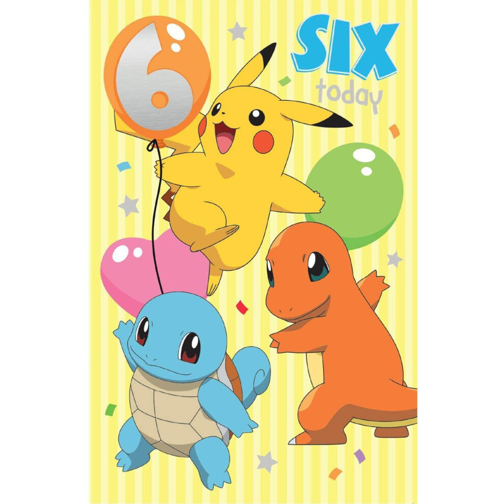 Pokémon Birthday Card Age 6