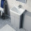 NES Home Nes Home Matte Grey 1000mm Freestanding Cabinet Ceramic Basin WC Unit Flat Pack 4