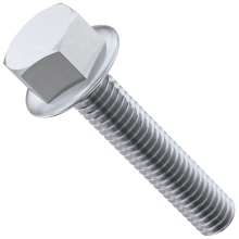 (2 pcs, M6 x 30mm) Flanged Hex Head Bolts Stainless Steel Flange Bolt Fully Threaded Hexagon A2 DIN 6921