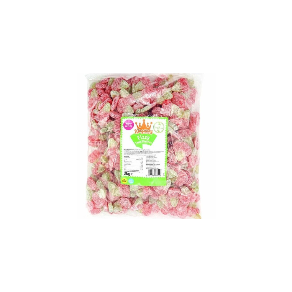 Phoenix Kingsway Mega Value Vegan Range Fizzy Twin Cherries Bag 2.5Kg
