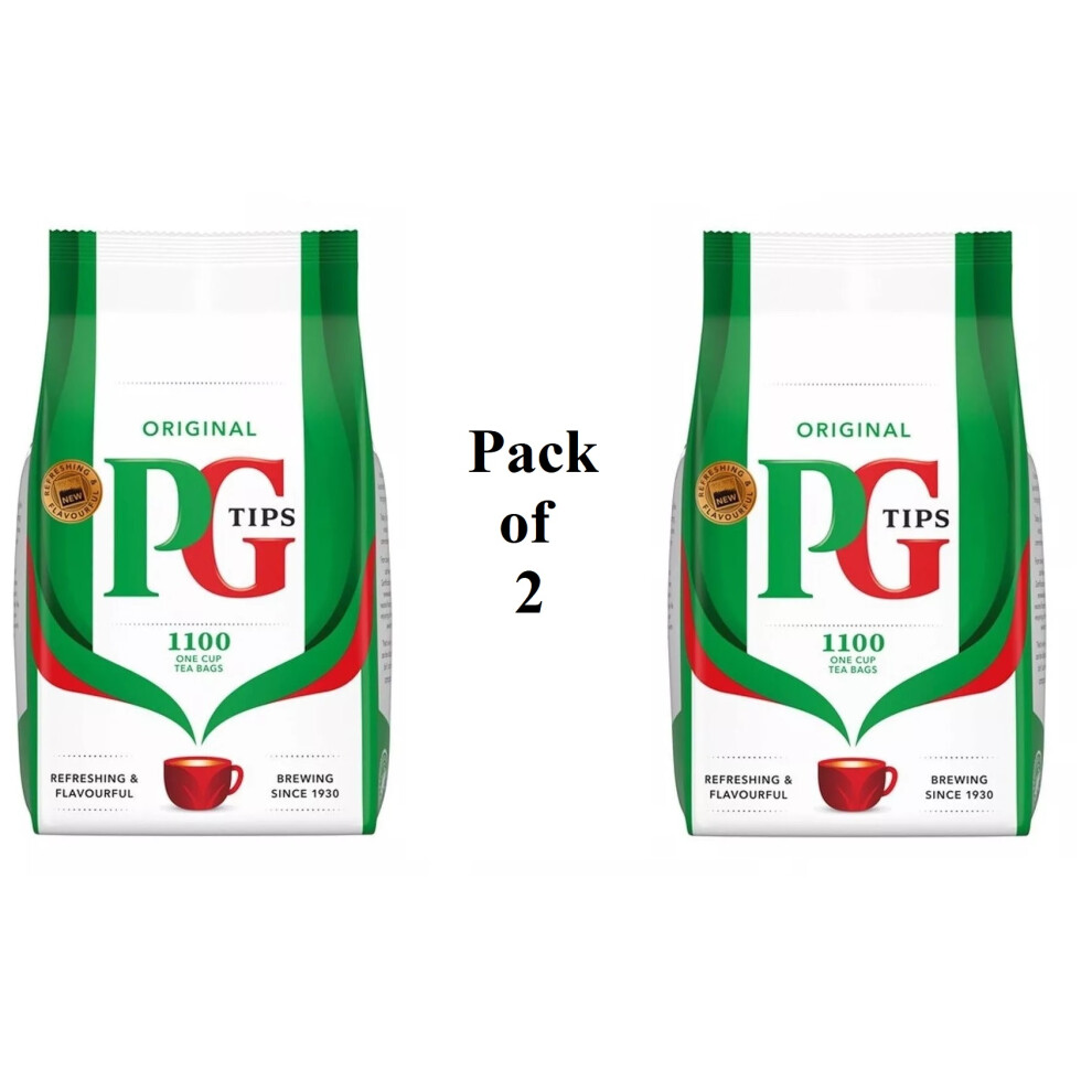 (Pack Of 2 ) PG Tips 1100 Original Bag Catering One Cup Tea Bags 2.2kg