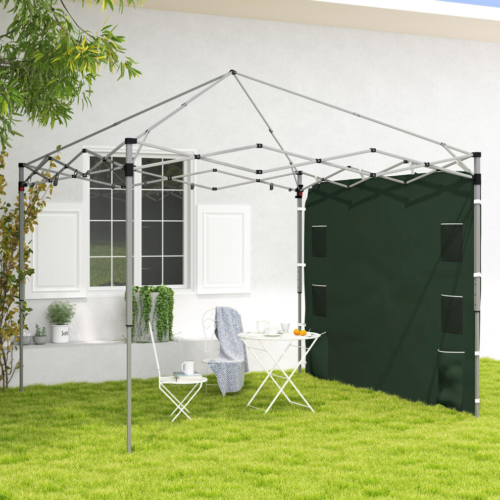 Outsunny Side Panel For 3x3 M Pop Up Gazebos, 1 Pack Sidewall Only, Green