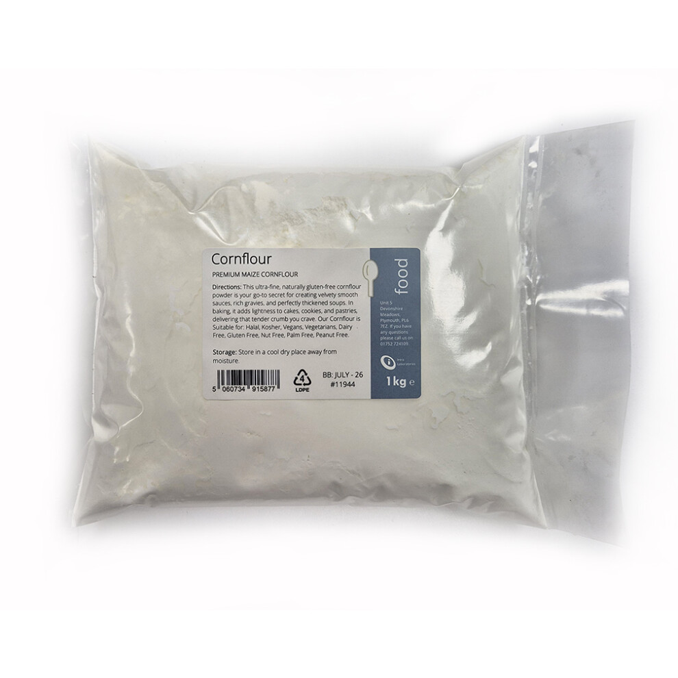 Intralabs Cornflour 1Kg - Ultra Fine - Maize Cornstarch