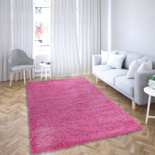(Pink, 160 X 230 cm) Large Living Room Rugs Plain Shaggy Rugs Runners