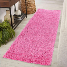 (Pink, 60 X 220 cm) Large Living Room Rugs Plain Shaggy Rugs Runners
