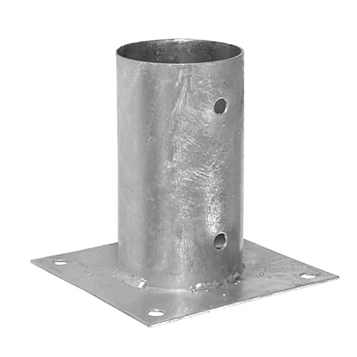 Galvanised Bolt Down Circular Post Support Base Foot for Pergola Terrace Gazebo 1