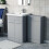 NES Home Nes Home Matte Grey 1100mm Freestanding Cabinet Ceramic Basin WC Unit Flat Pack 1