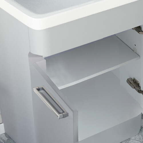 NES Home Nes Home Matte Grey 1100mm Freestanding Cabinet Ceramic Basin WC Unit Flat Pack 1