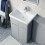 NES Home Nes Home Matte Grey 1100mm Freestanding Cabinet Ceramic Basin WC Unit Flat Pack 4