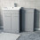 NES Home Nes Home Matte Grey 1100mm Freestanding Cabinet Ceramic Basin WC Unit Flat Pack 5