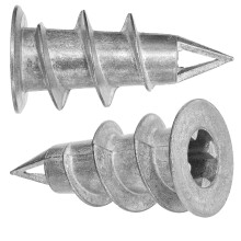 (10 pcs) Heavy Duty Metal Self-Drill Rawl Plugs Wall Anchor Fixing for Plasterboard, Drywall, Study Walls