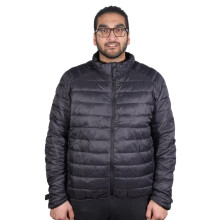 (Black, S) Mens Padded Jackets Water Resistant Bomber Coat