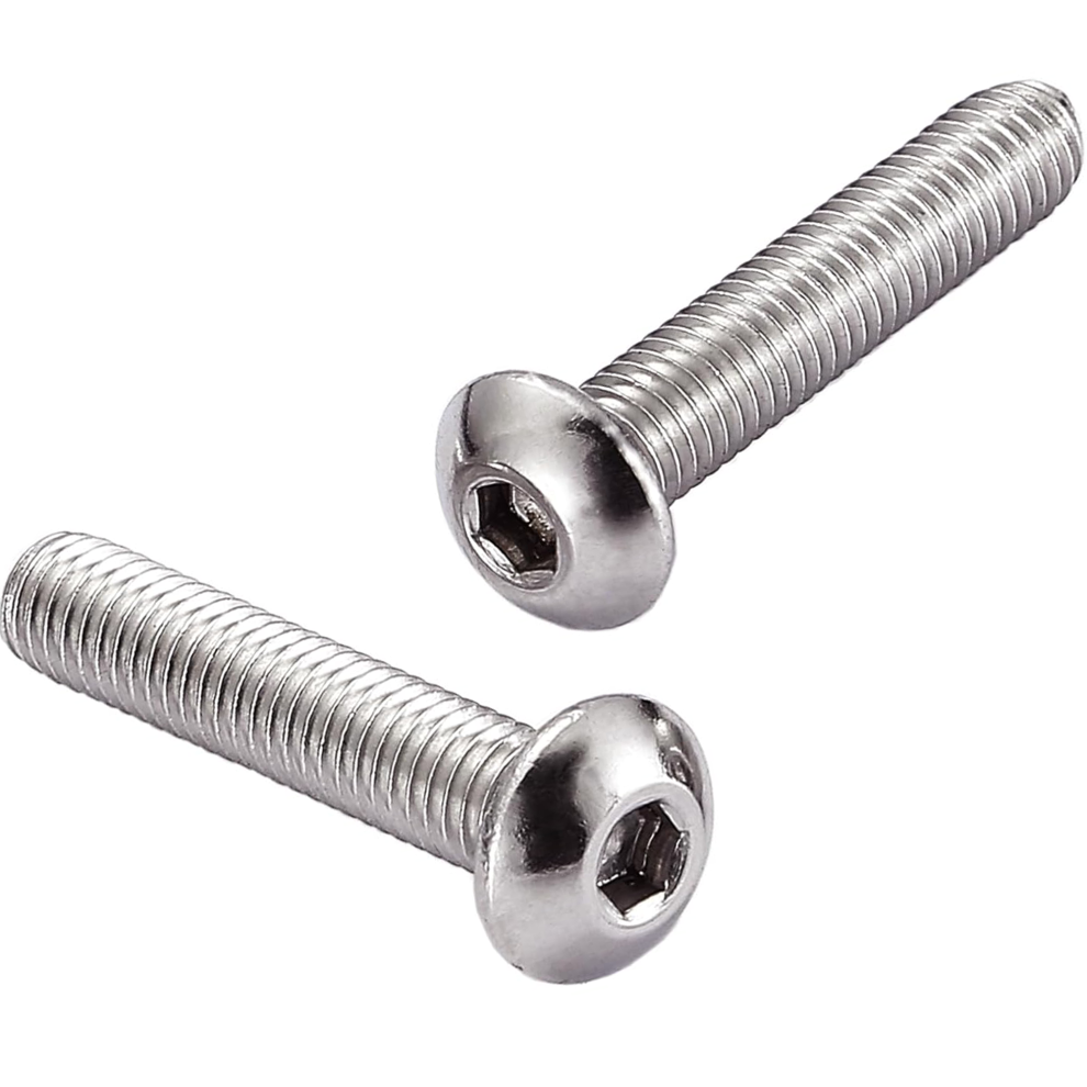 (M6x40mm, Pack of: 20) Hex Socket Button Head Bolts Screws A2 304 Stainless Steel ISO 7380