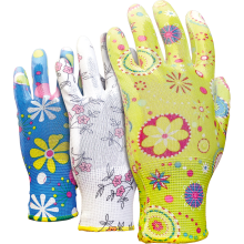 (M (8)) Ladies Deluxe Gardening Work Gloves (3 Pairs) Gift for Women Gardeners