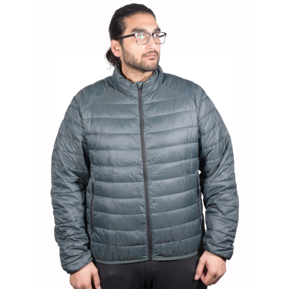 (Dark Olive, S) Mens Padded Jackets Water Resistant Bomber Coat