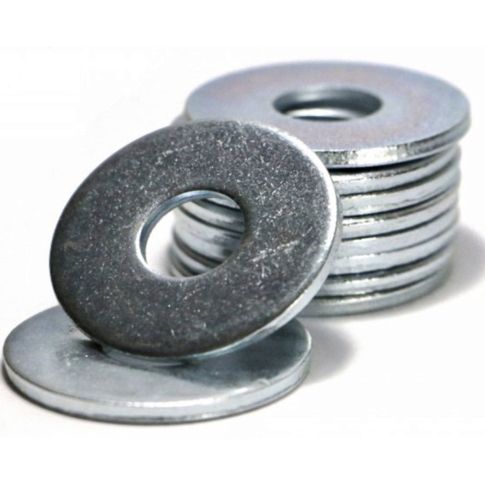 (Pack Of: 2, M5 - 5Mm) Large Flat Washer Form G Zinc Steel Penny Washers Din 9021 5056523233925