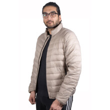 (Stone, XL) Mens Padded Jackets Water Resistant Bomber Coat