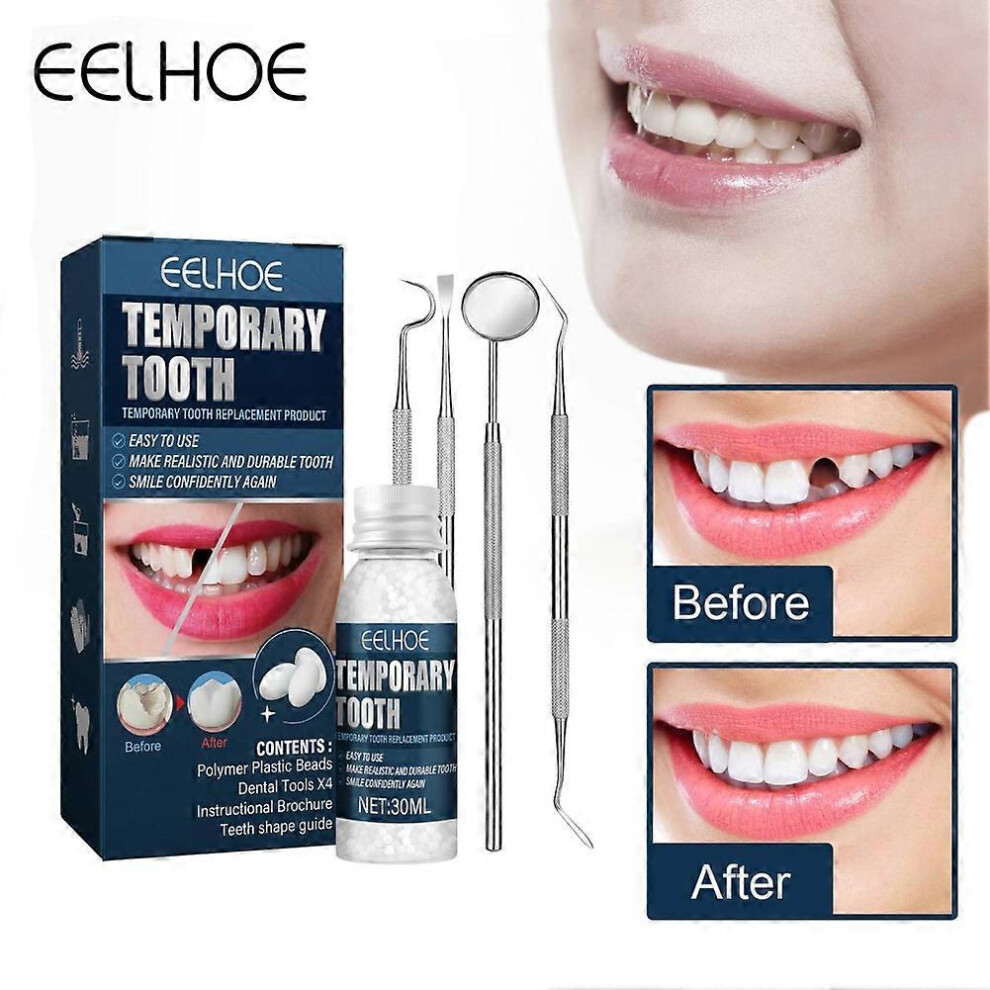 2pcs Temporary Tooth Repair Kit Fix Broken Teeth Fills Gaps Dental Denture Damage