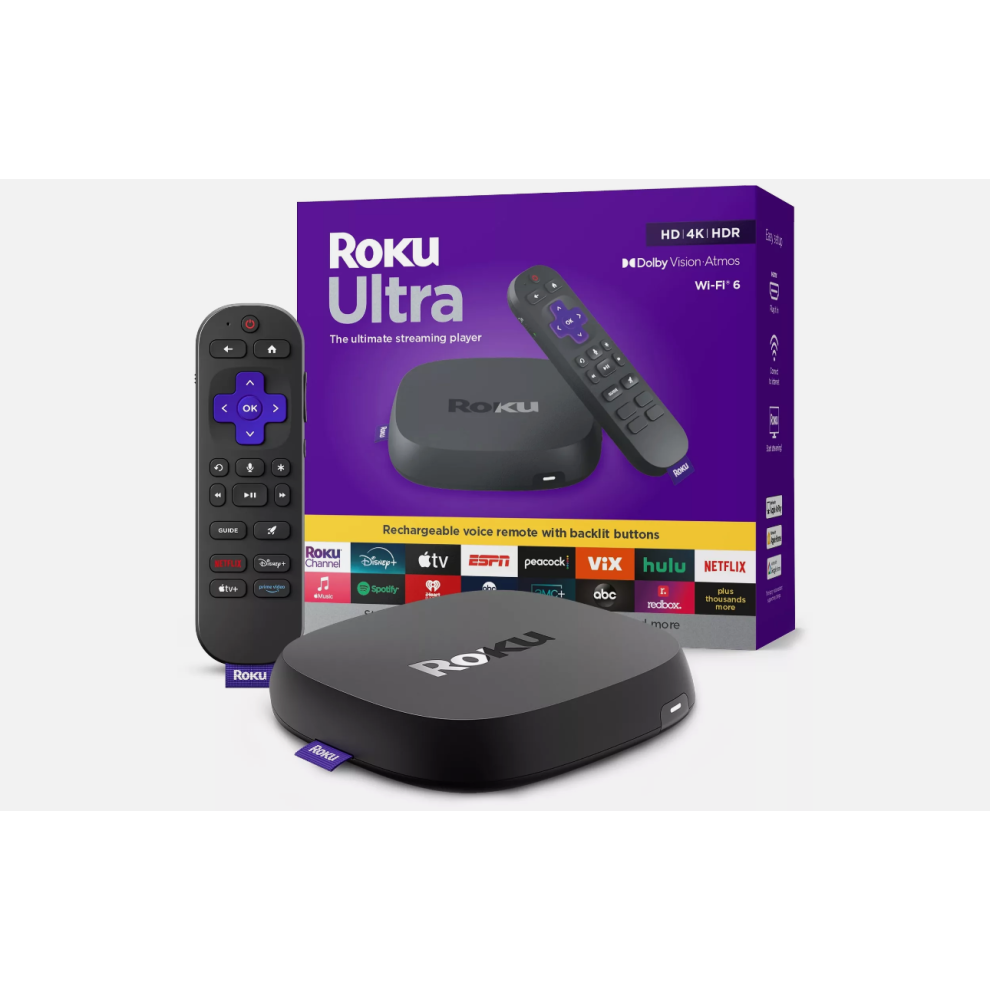 ROKU STREAMING MEDIA PLAYER ULTRA (2024) (4850RW) BLACK