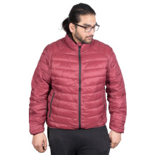 (Wine, L) Mens Padded Jackets Water Resistant Bomber Coat