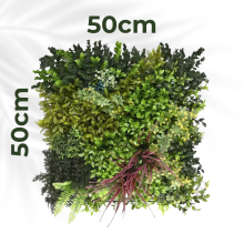 Artificial Plant Flower Living Wall Panels Realistic - Purple Strand - Indoor / Outdoor -50cm x 50cm