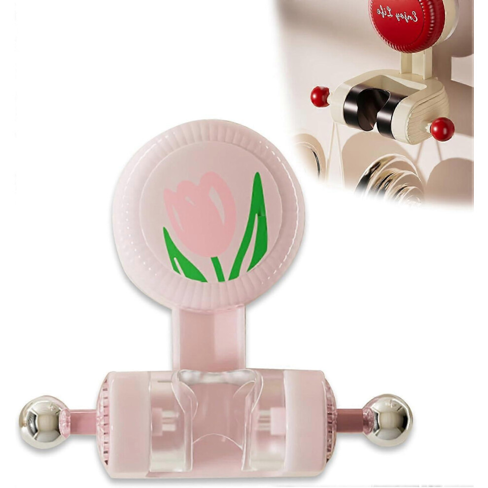 (pink) Adjustable Suction Cup Shower Holder- Shower Head Holder, Wall Mount Handheld Shower Head Wand Holder, Strong Suction Fixation, No Drilling Shower Hea