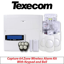 TEXECOM ALARM KIT WIRELESS KIT 64-W WITH KEYPAD AND BELL