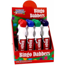 (Pack of 4) Large Bingo Dabber Marker Pens Non drip Bingo Dabbers Bright Assorted Colours Dauber Marker for Bingo Tickets Bingo Flyers Lotto Fun