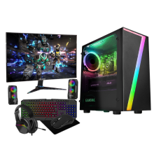 Gaming PC Bundle i7 16GB RAM 1TB+512GB SSD GT1030 4GB / 22" Monitor + Speakers