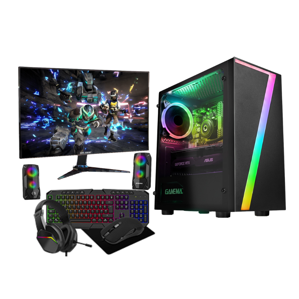 Gaming Pc Bundle I7 16Gb Ram 1Tb+512Gb Ssd Gt1030 4Gb / 22" Monitor + Speakers 811842072359