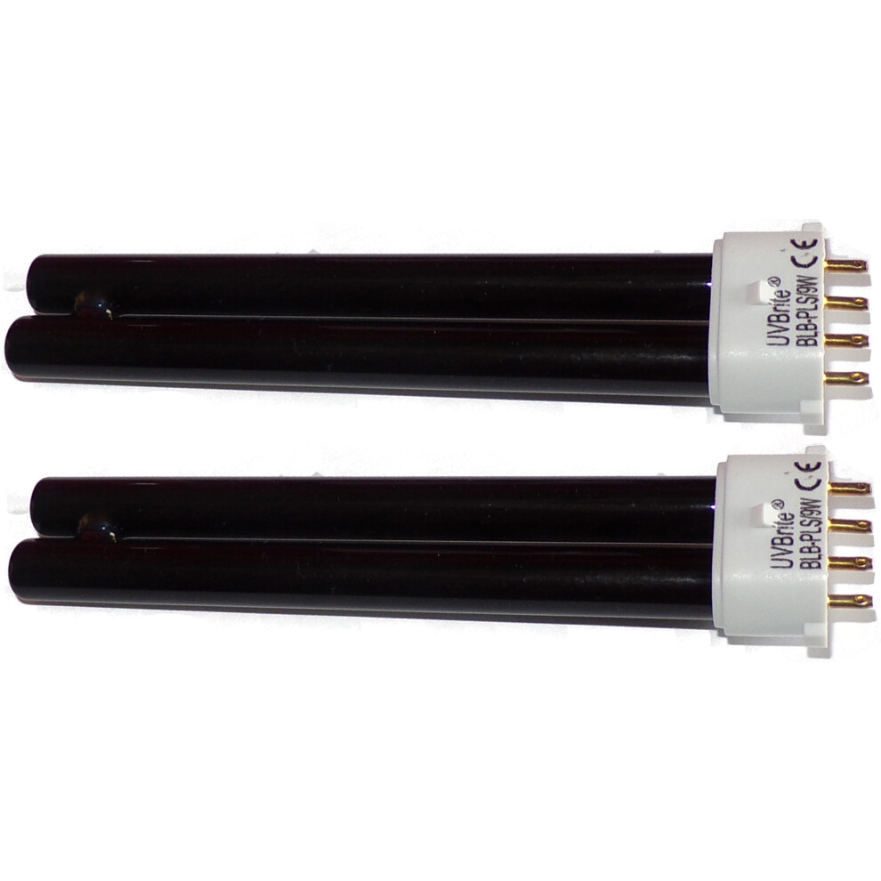 Uvbrite 2 X Pl 9W 2G7 Blb 365Nm Blacklight Bulb For Uv Money Checkers Safescan 50/70