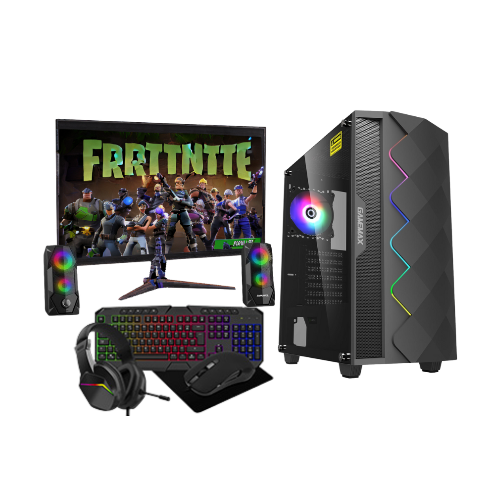 Gaming Pc Bundle I5 16Gb Ram 1Tb+128Gb Ssd Gt1030 4Gb / 22" Monitor + Speakers 848604032306