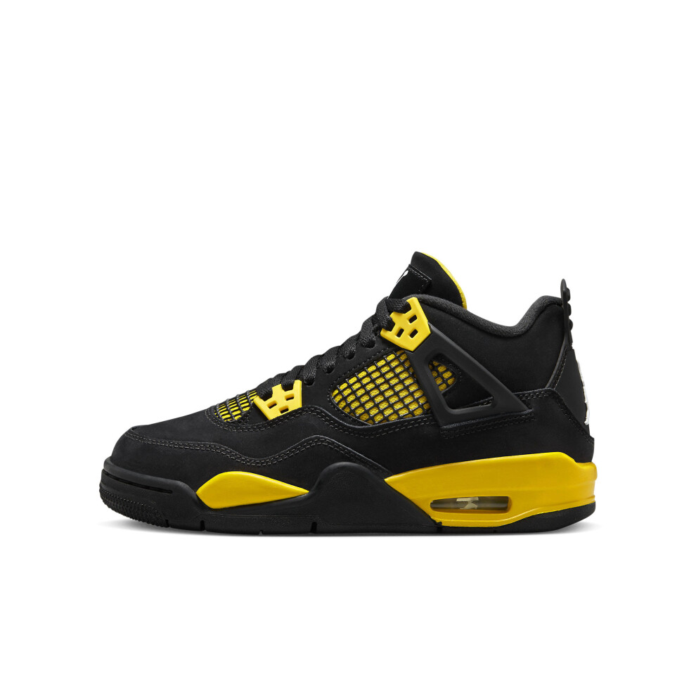 (UK4/EUR36.5/23.5CM) Air Jordan 4 Retro GS Thunder Boys' Women Shoes Trainers