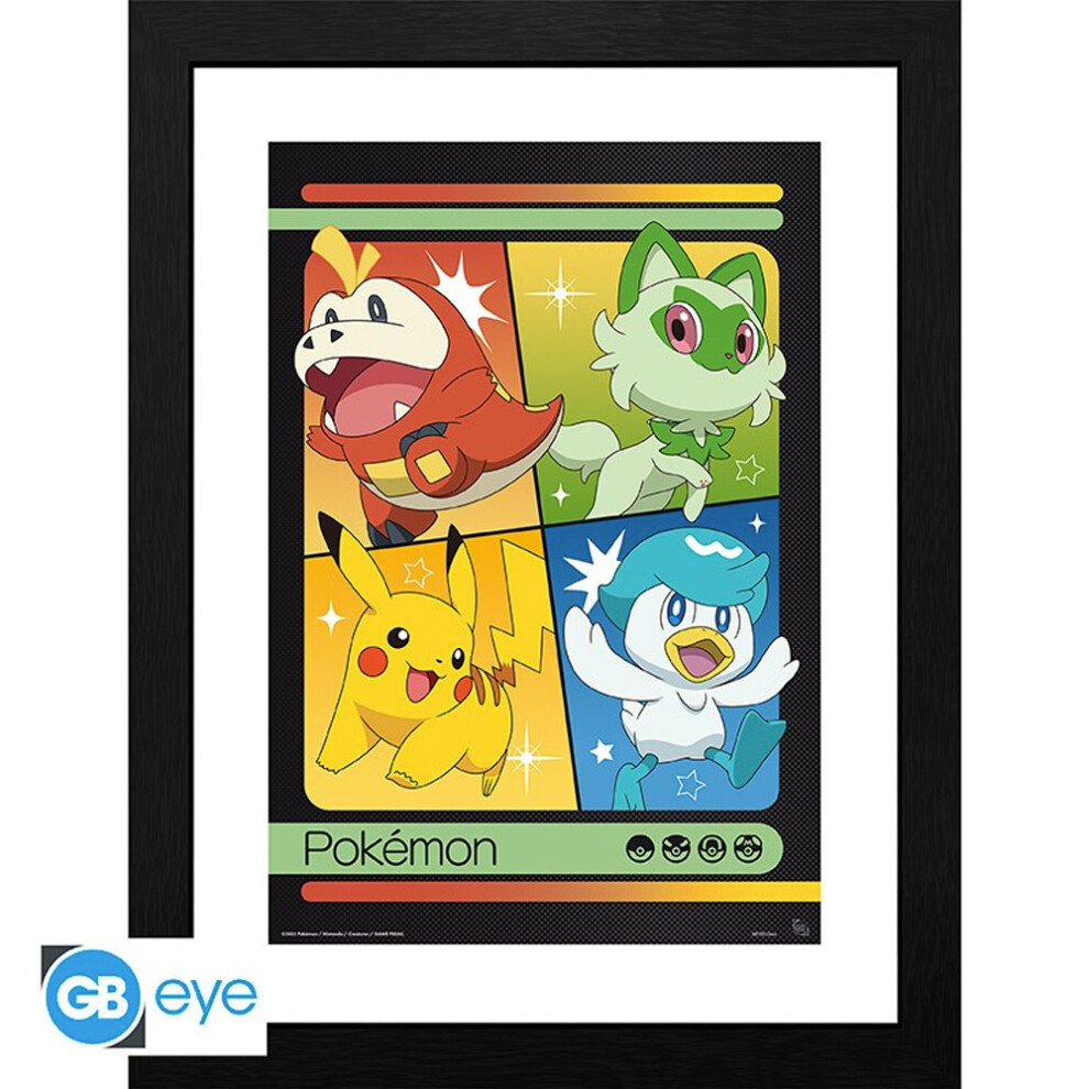POKEMON - Scarlet & Violet Starters Framed Print 12" x 16