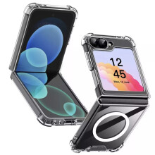 Clear Case For Samsung Galaxy Z Flip 6 Magnetic For MagSafe Anti-Scratch Silicone