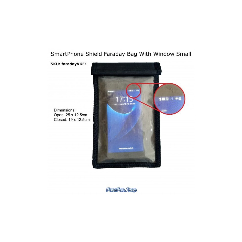 Faraday Bag Signal Blocker For Mobile Phone Shield With Window Small Vkf1 7437135925992