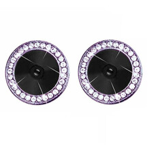Compatible With iPhone 14/14 Plus - A Set of 2 Purple Jewelled Glass Camera Lens Protectors